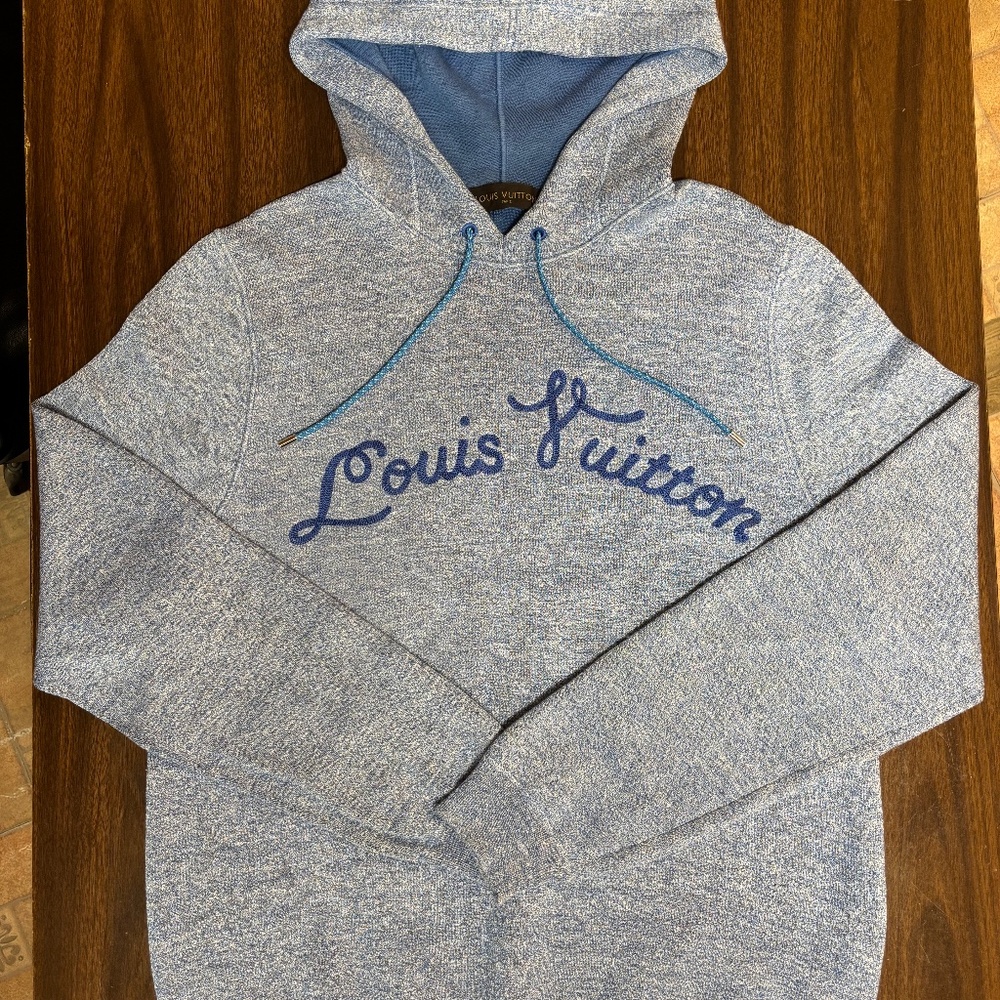 Louis Vuitton Men’s Authentic designer logo hoodie Size XXLarge